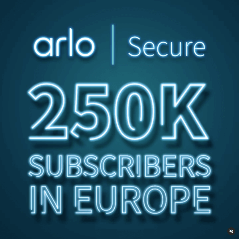 Arlo's Instagram post to celebrate 250K suscribers in Europe with a link on the publication